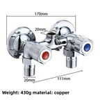 Triangle Shower Mixing Valve Faucet – Hot & Cold Control Shower Mixing Valve Richie's Brass-2