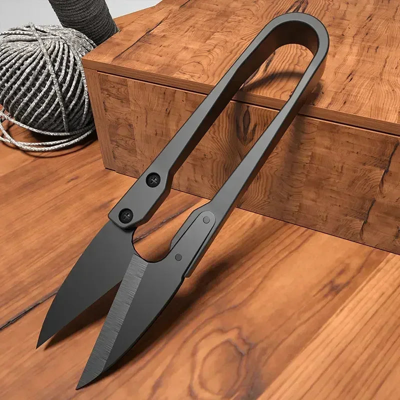 U-Shaped Carbon Steel Thread Scissors for Sewing & Knitting Craft Scissors Richie's 1 pcs dark grey