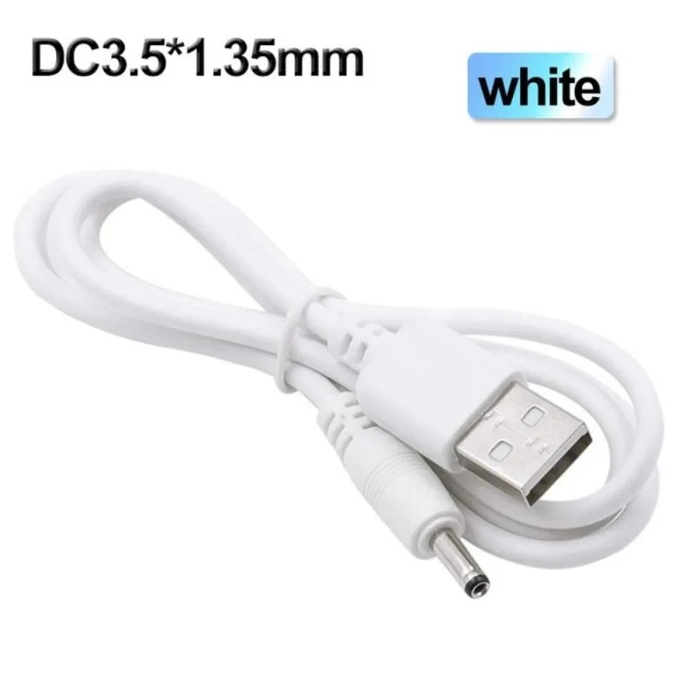 USB to DC 3.5×1.35mm 5V Power Cable – Universal Barrel Adapter USB Power Cable Richie's White 1m