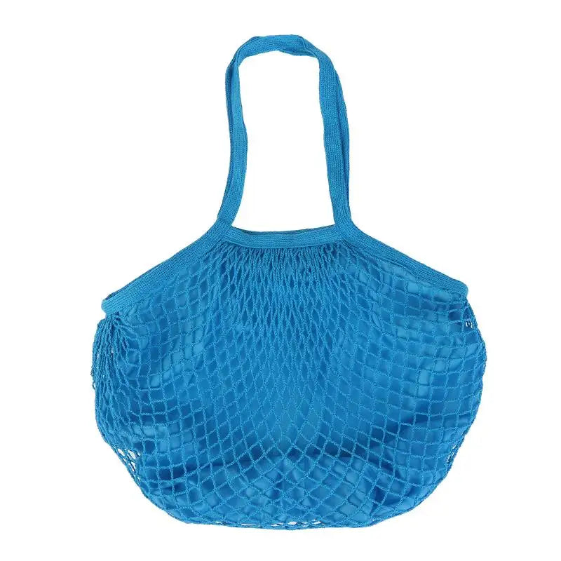 Foldable Cotton Mesh Grocery Tote – Reusable Eco Shopping Bag Reusable Tote Bag Richie's Blue