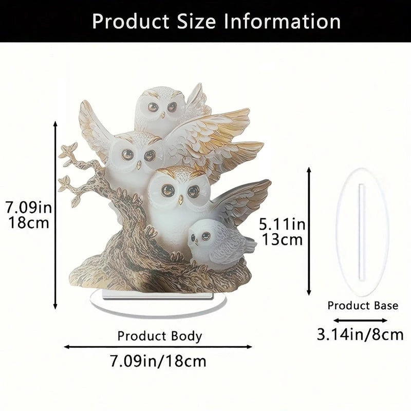 2D Anime Owl Statue Acrylic Desktop Decor & Gift Figurine Decorative Figurine Richie's 6