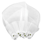 White Tulle Dog Bridal Veil – Lace Floral Pet Headdress Pet Bridal Veil Richie's L