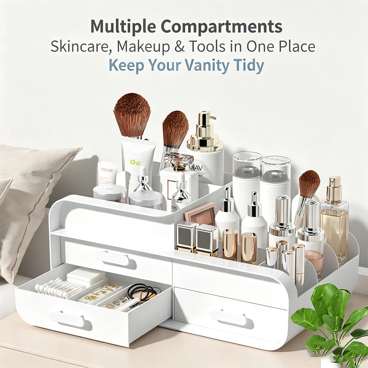 Makeup Storage Box 3 Drawers Desktop Cosmetic Organizer Cosmetic Organizer Richie's