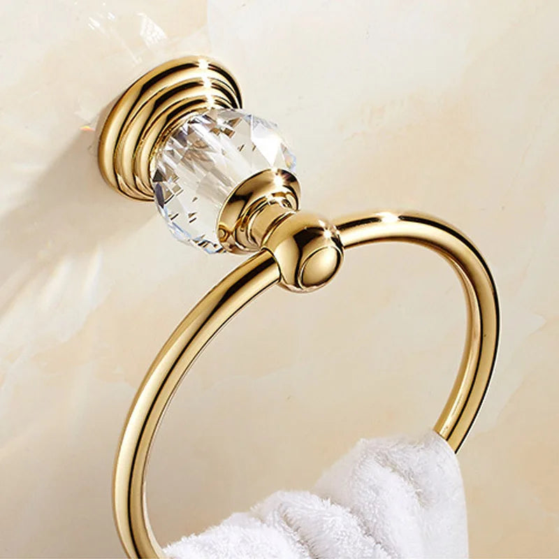 Gold Stainless Steel Wall-Mounted Round Towel Ring | HOBHE Towel Ring Holder Richie's