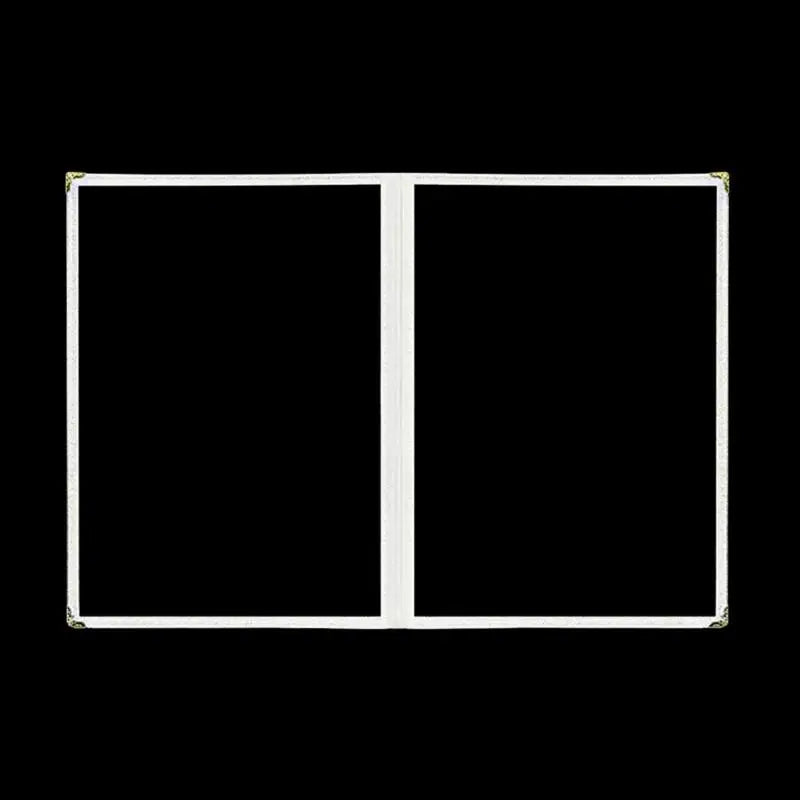 Foldable A4 PVC Menu Cover – Waterproof Double Panel Holder Menu Cover Holder Richie's White 2 Pages