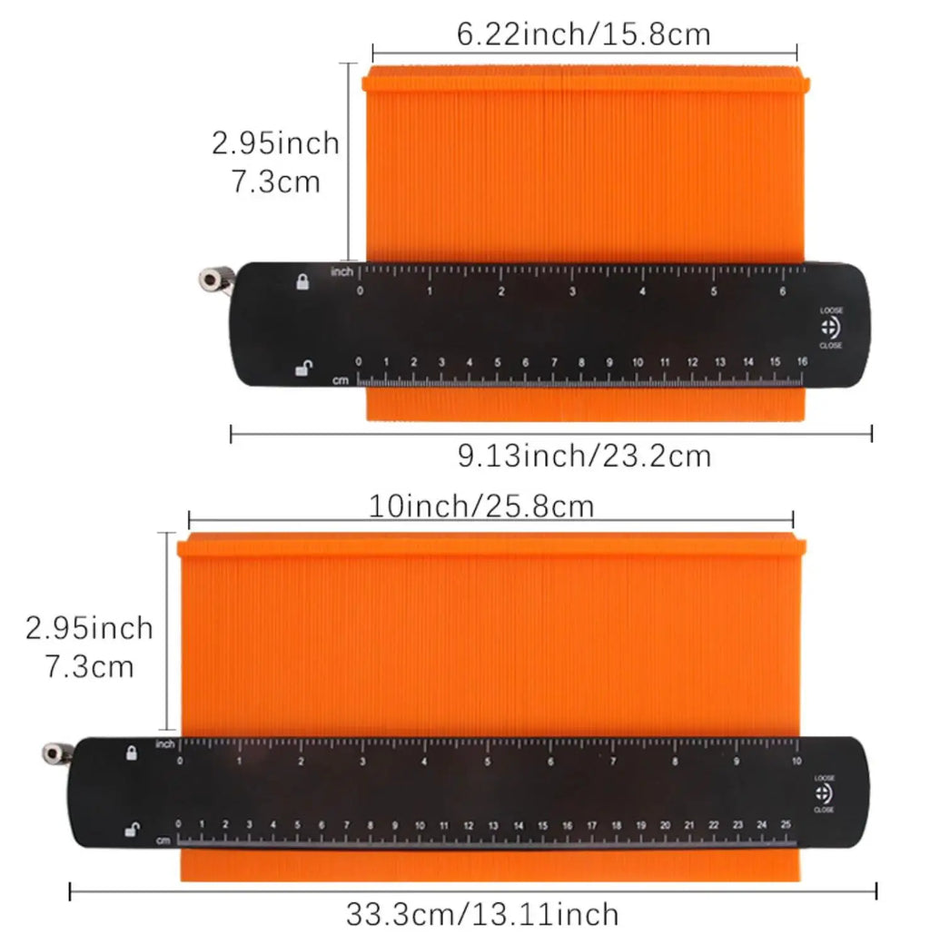 Contour Gauge Duplicator with Lock – 6 & 10 Inch Profile Copy Tool Contour Gauge Tool Richie's