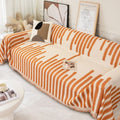 Reversible Chenille Sofa Cover – Non-Slip Scratch Proof Couch Shawl Sofa Cover Throw Richie's Orange