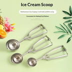 Stainless Steel Ice Cream Scoop Set – 3 Sizes, Spring Handle Ice Cream Scoop Set Richie's