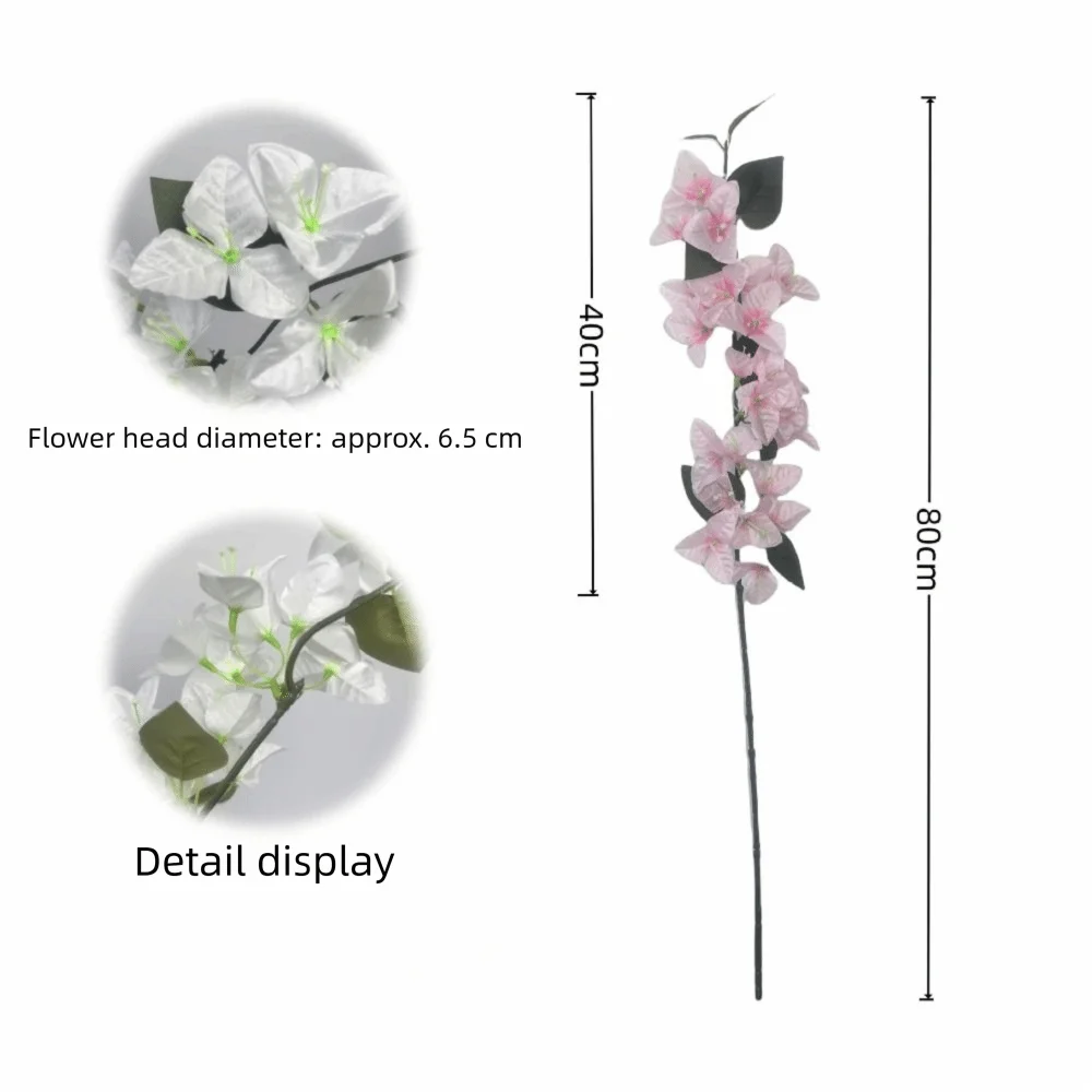 Realistic Silk Artificial Bougainvillea Branch UV Resistant 80cm Artificial Flower Branch Richie's