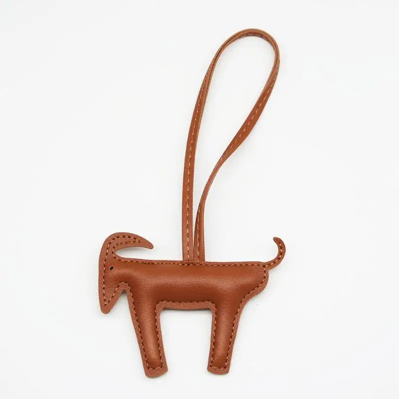 2027 Year of the Sheep Goat Keychain PU Leather Bag Charm Pendant Keychain Pendant Richie's A5
