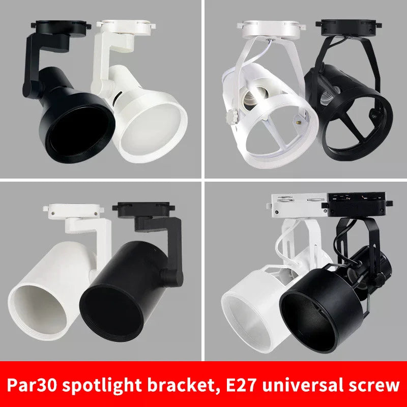 PAR30 E27 Track Light Bracket 2/3 Wire Rail Ceiling Holder Track Light Bracket Richie's