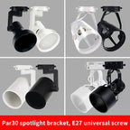 PAR30 E27 Track Light Bracket 2/3 Wire Rail Ceiling Holder Track Light Bracket Richie's