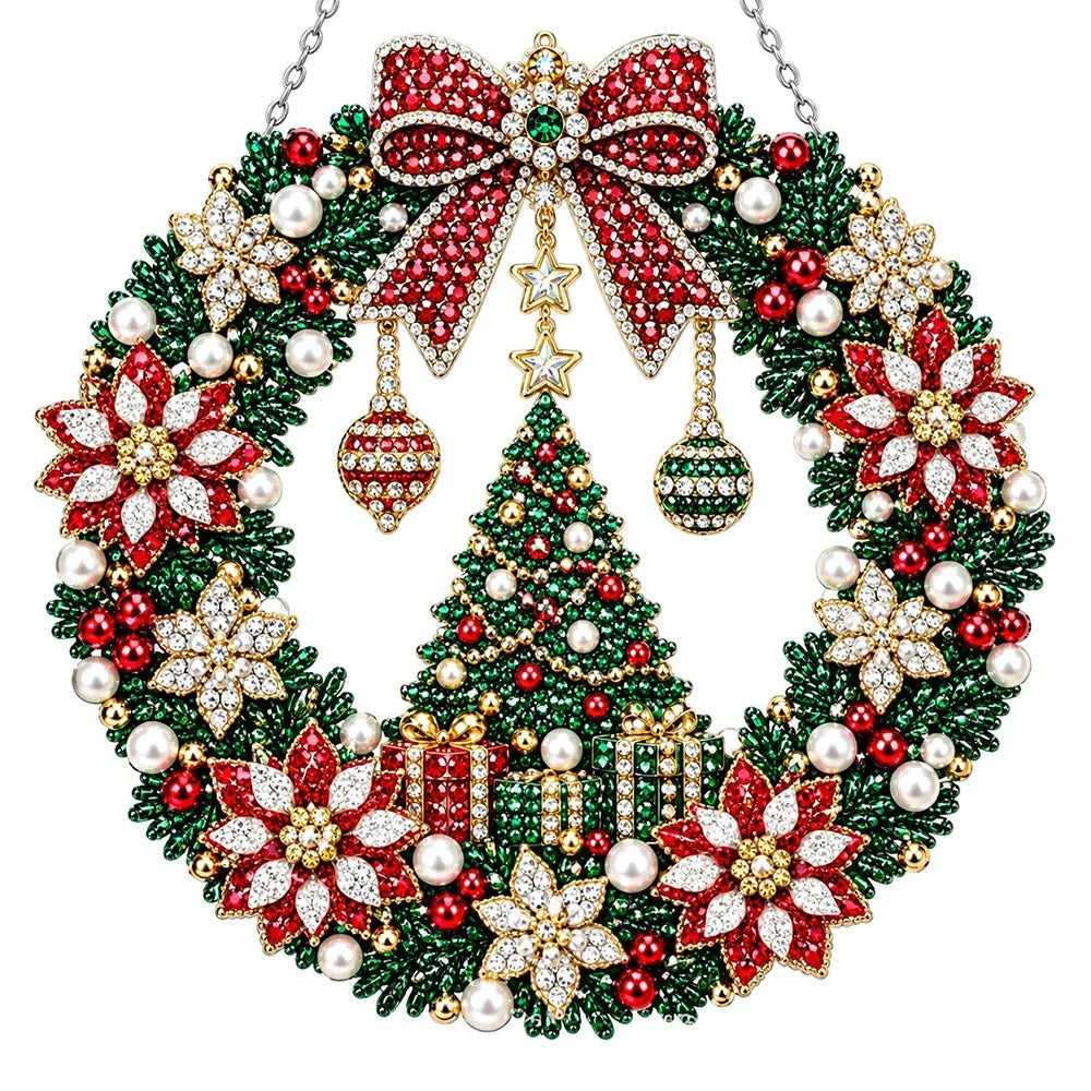 Christmas Diamond Art Suncatcher – Acrylic Pearl Window Hanging Christmas Suncatcher Richie's 3 25cm
