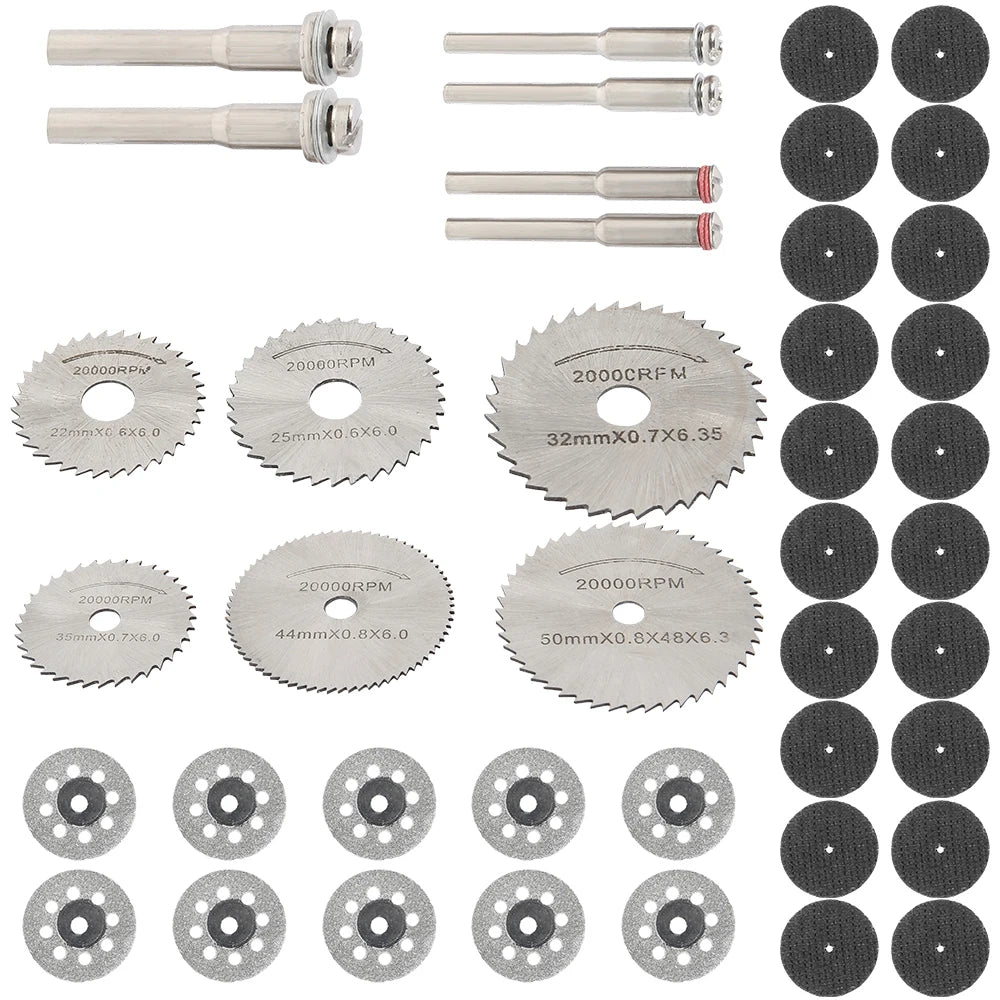 HSS Circular Saw Blade Set 8–42Pcs | Rotary Tool Cutting Discs Rotary Cutting Disc Set Richie's 42pcs