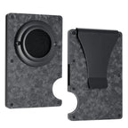Zeeker Men's Metal Wallet | AirTag Bracket & RFID Blocking Metal Card Wallet Richie's black carbon 1