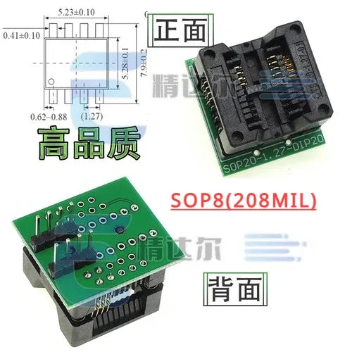 SOP/TSSOP to DIP Programmer Adapter Socket Set 8–28 Pin IC Programmer Adapter Richie's SOP8(208MIL)