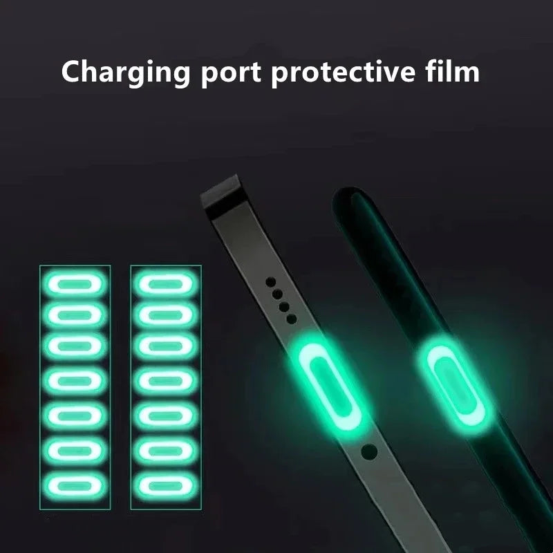 Luminous Charging Port Protector Film – Type-C, iOS, Micro USB Port Protector Sticker Richie's