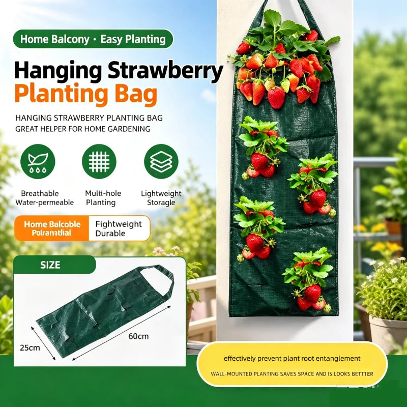 Hanging Strawberry Planter Grow Bags – Vertical Garden Tower Hanging Grow Bag Richie's