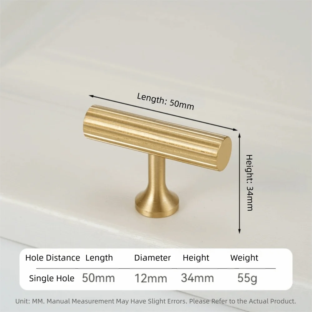 Solid Brass Cabinet Handles Vertical Fluting Drawer Pulls Cabinet Drawer Pulls Richie's Gold knob