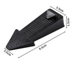 Silicone Self-Adhesive Door Stopper – Nail-Free Floor Mount Door Stopper Richie's Black 1pcs