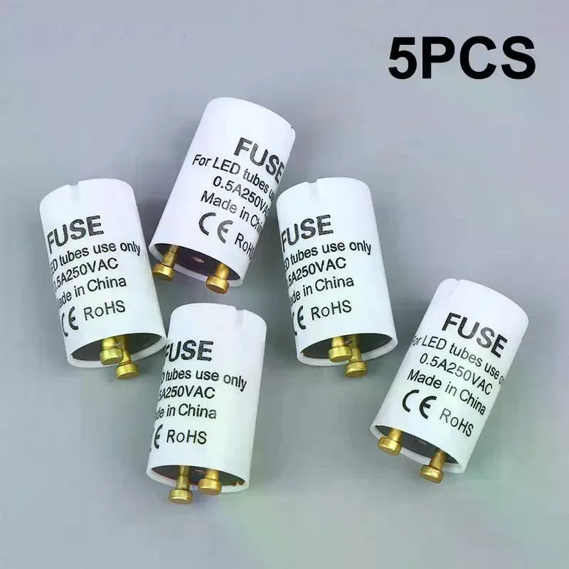 T8 LED Fuse Starter 0.5A 250V HRC CE RoHS – 5 Pack LED Tube Starter Richie's