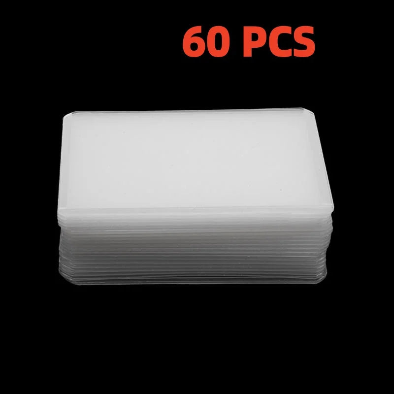 PVC Trading Card Top Loaders Hard Plastic Sleeves 20–100 Pack Card Top Loaders Richie's 60Pcs horizontal