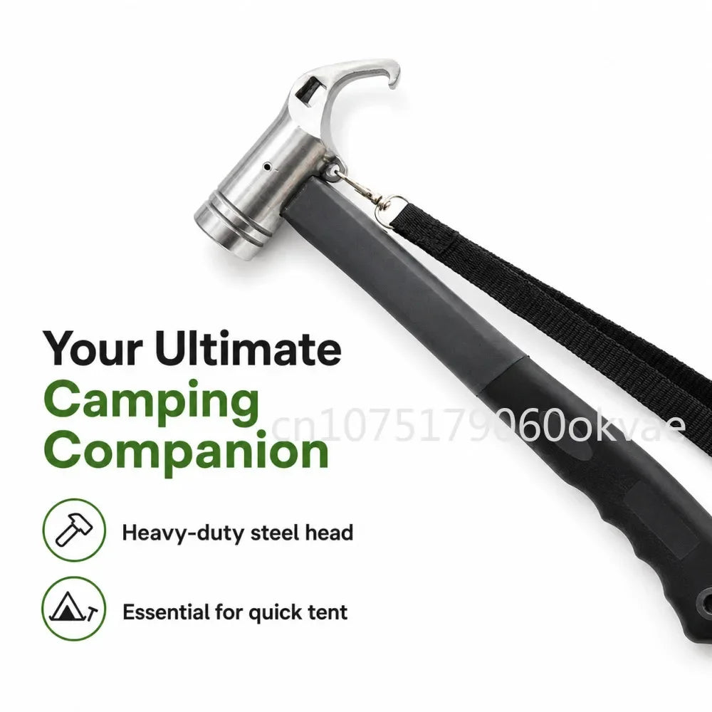 Multifunctional Camping Tent Hammer & Steel Stake Puller Camping Hammer Richie's