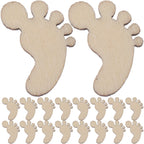 100Pcs Footprint Wood Cutouts – DIY Craft & Party Embellishments Wood Craft Cutouts Richie's