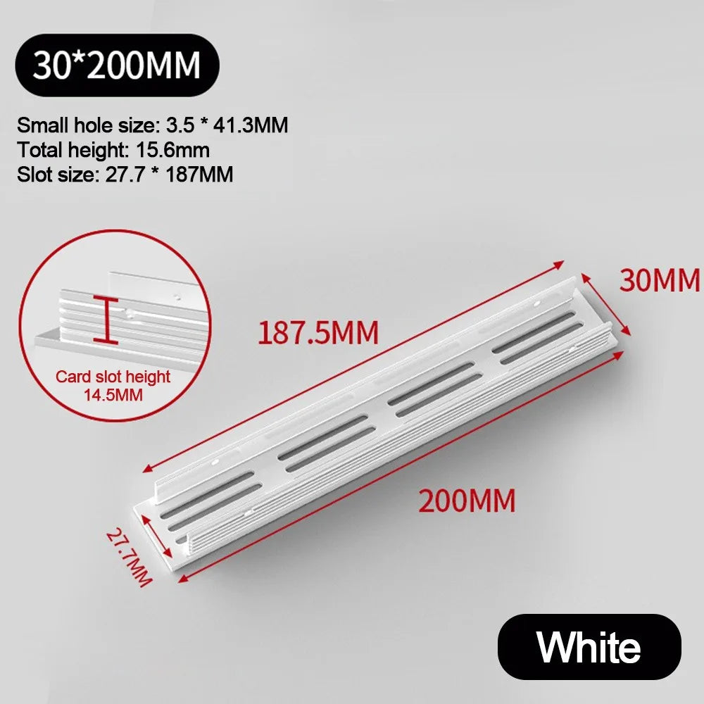 Aluminum Alloy Ventilation Grille Cover 30mm – Cabinet Air Vent Ventilation Grille Cover Richie's 30-200mm-white