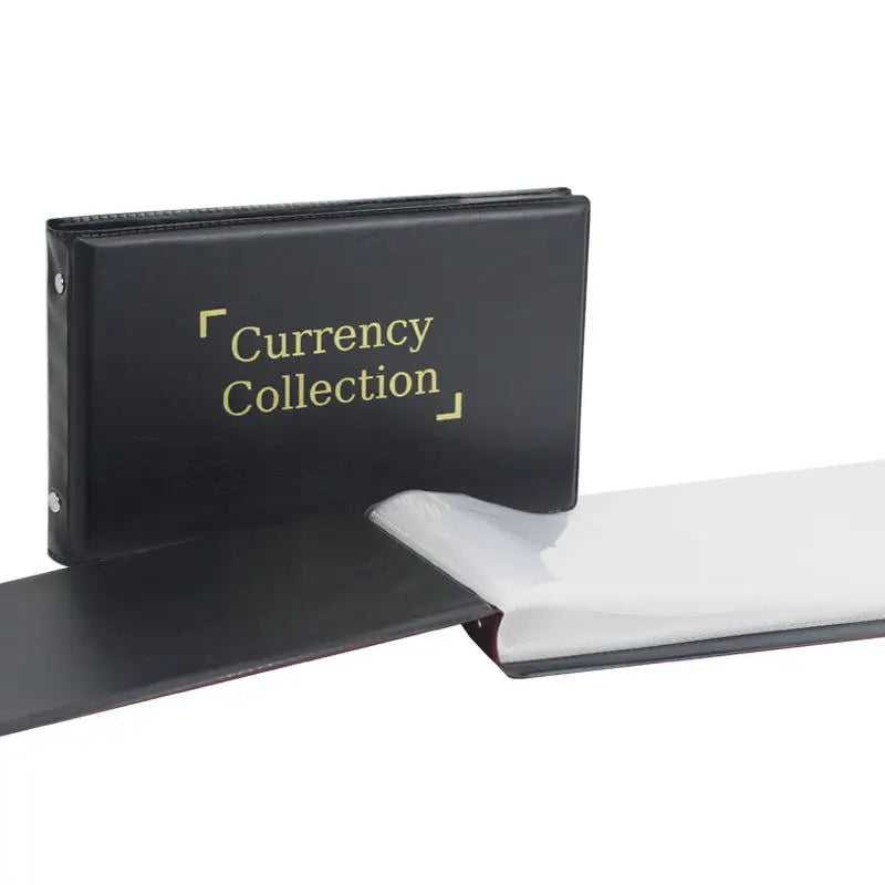 80-Pocket Banknote Currency Album – PU Leather Hard Cover Currency Collecting Album Richie's