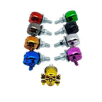 4Pcs 3D Skull License Plate Bolts for Cars & Motorcycles License Plate Fasteners Richie's