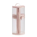Mesh Round Makeup Brush Organizer Bag – Large Travel Pouch Cosmetic Organizer Bag Richie's pink