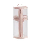 Mesh Round Makeup Brush Organizer Bag – Large Travel Pouch Cosmetic Organizer Bag Richie's pink