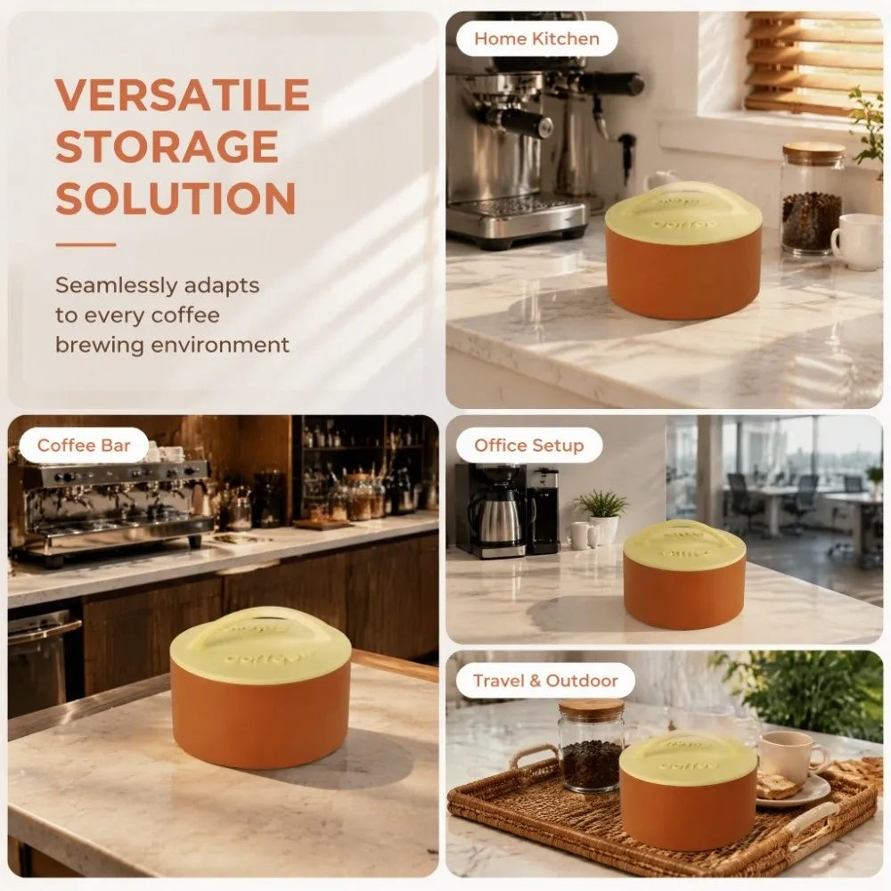 Silicone Coffee Filter Holder with Dustproof Lid | Round Storage Coffee Filter Holder Richie's