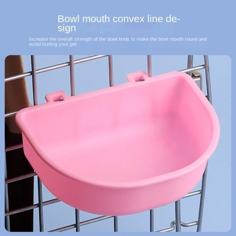 Portable Plastic Dog Hanging Bowl – Pet Cage Food & Water Feeder Pet Cage Feeder Bowl Richie's