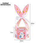 12PCS Easter Gift Boxes with Ribbon Handle – Cartoon Rabbit Design Easter Gift Boxes Richie's