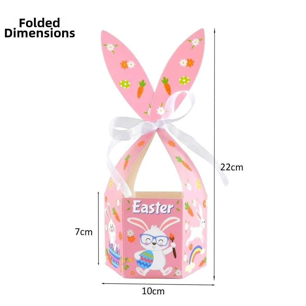 12PCS Easter Gift Boxes with Ribbon Handle – Cartoon Rabbit Design Easter Gift Boxes Richie's