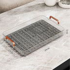 Non-Slip Double Layer Tea Serving Tray with Handles Serving Tray Richie's