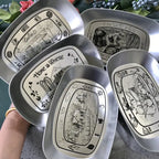 Retro Tinplate Oval Camping Serving Tray – Rust-Proof Outdoor Serving Tray Richie's