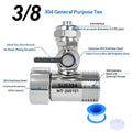 RO Feed Water Adapter 1/2 to 1/4 3/8 with Shut-Off Ball Valve Water Filter Adapter Richie's B