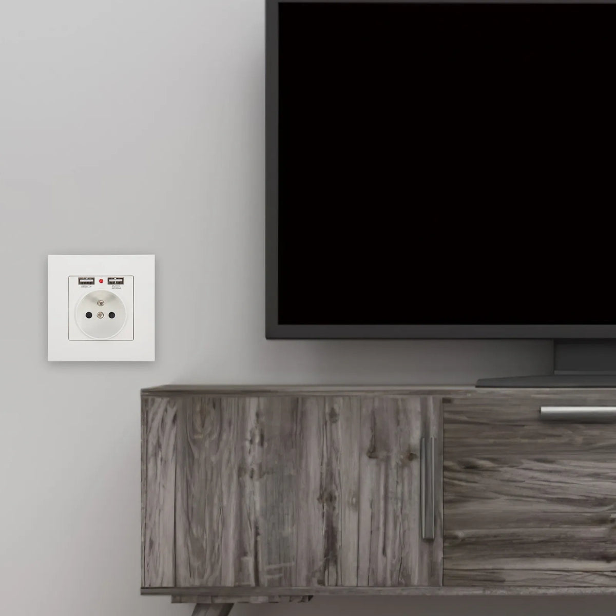 86 Type Wall Socket Dual USB European Standard Panel Outlet Wall Socket Outlet Richie's Default Title