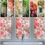 Multicolor Floral Window Static Cling Sticker – PVC Glass Decal Window Static Decal Richie's
