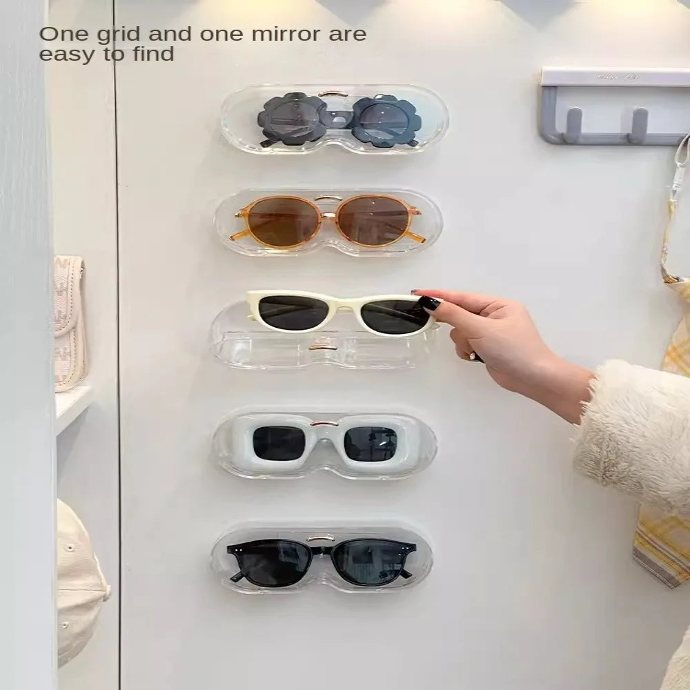 Wall Mounted Glasses Holder – No-Drill Sunglasses Storage Rack Eyewear Storage Rack Richie's