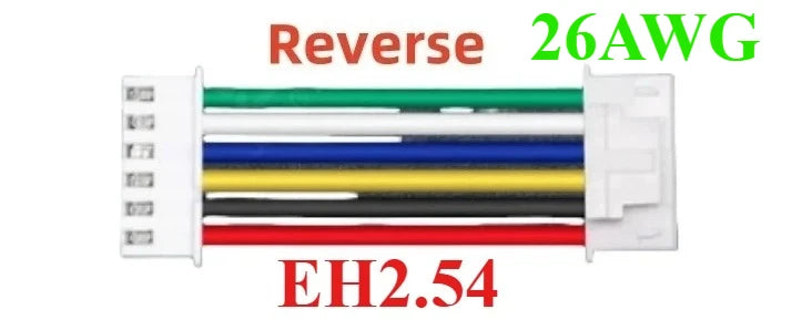 10pcs EH 2.54mm Female Plug Connector Wire 26AWG – Multi-Pin PCB Wire Connector Richie's Reverse 12P 10Pcs|300mm