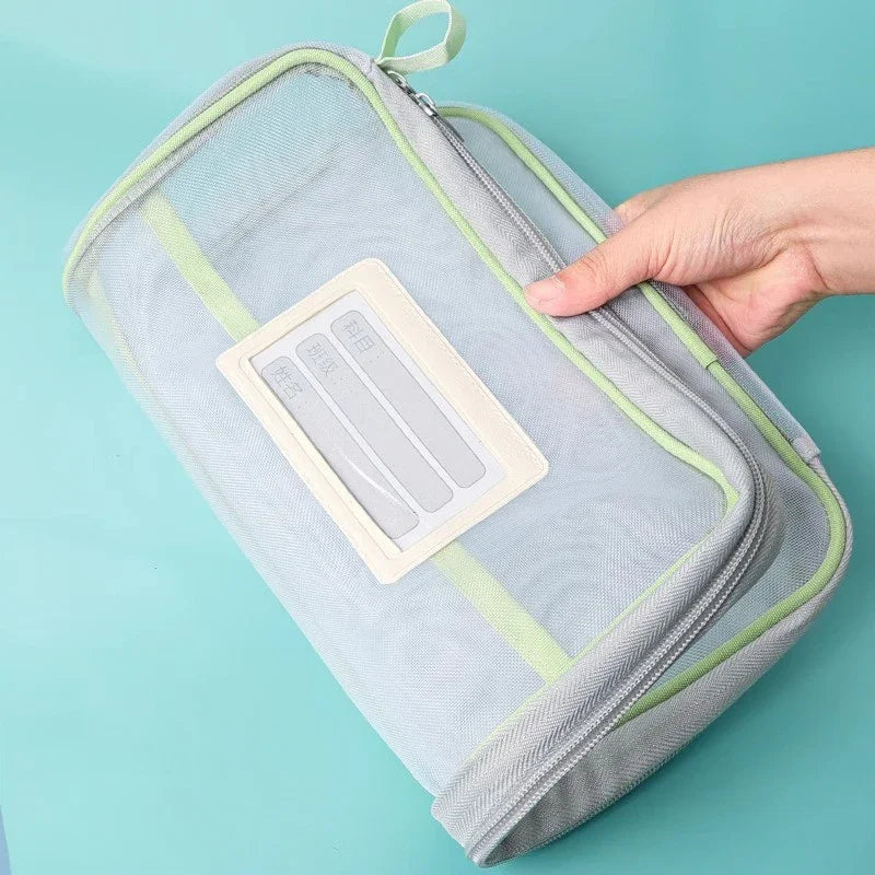 A4 Double-Layer Mesh Storage Bag – School & Office Organizer Mesh Organizer Bag Richie's