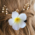 Plumeria Flower Hair Clip – Frangipani Wedding Barrette Flower Hair Clip Richie's Default Title