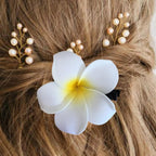 Plumeria Flower Hair Clip – Frangipani Wedding Barrette Flower Hair Clip Richie's Default Title
