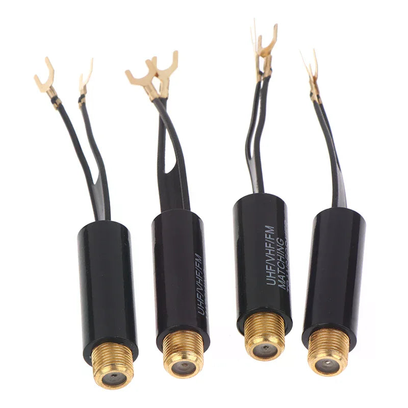 75 to 300 Ohm UHF VHF FM Antenna Transformer Adapter F Female Antenna Adapter Richie's