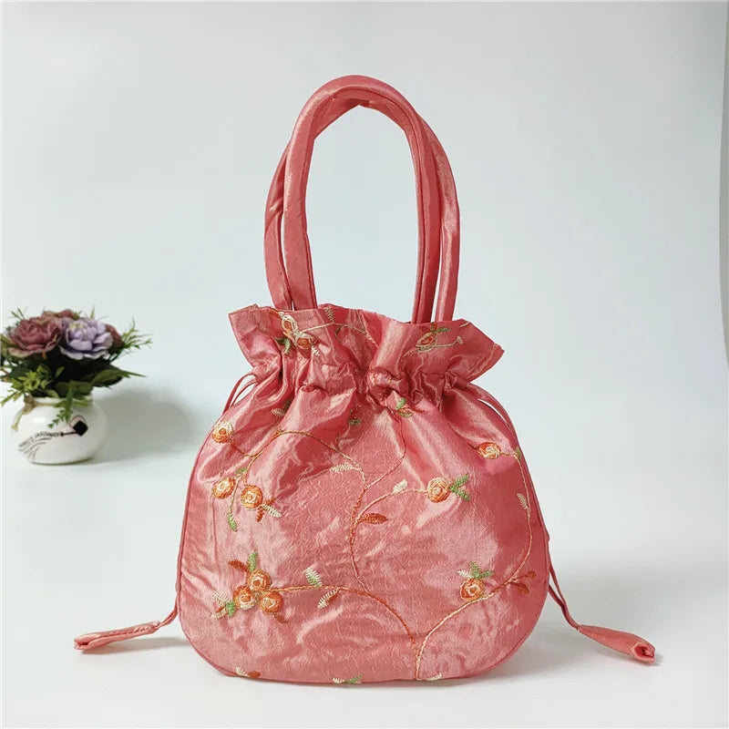 Women Embroidery Flower Cosmetic Bag – Ethnic Mini Purse & Pouch