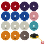 4" Diamond Polishing Pads Kit 10-16 Pcs Wet/Dry for Granite Diamond Polishing Pads Richie's 16PCS 50-10000 4 inches multi-tool